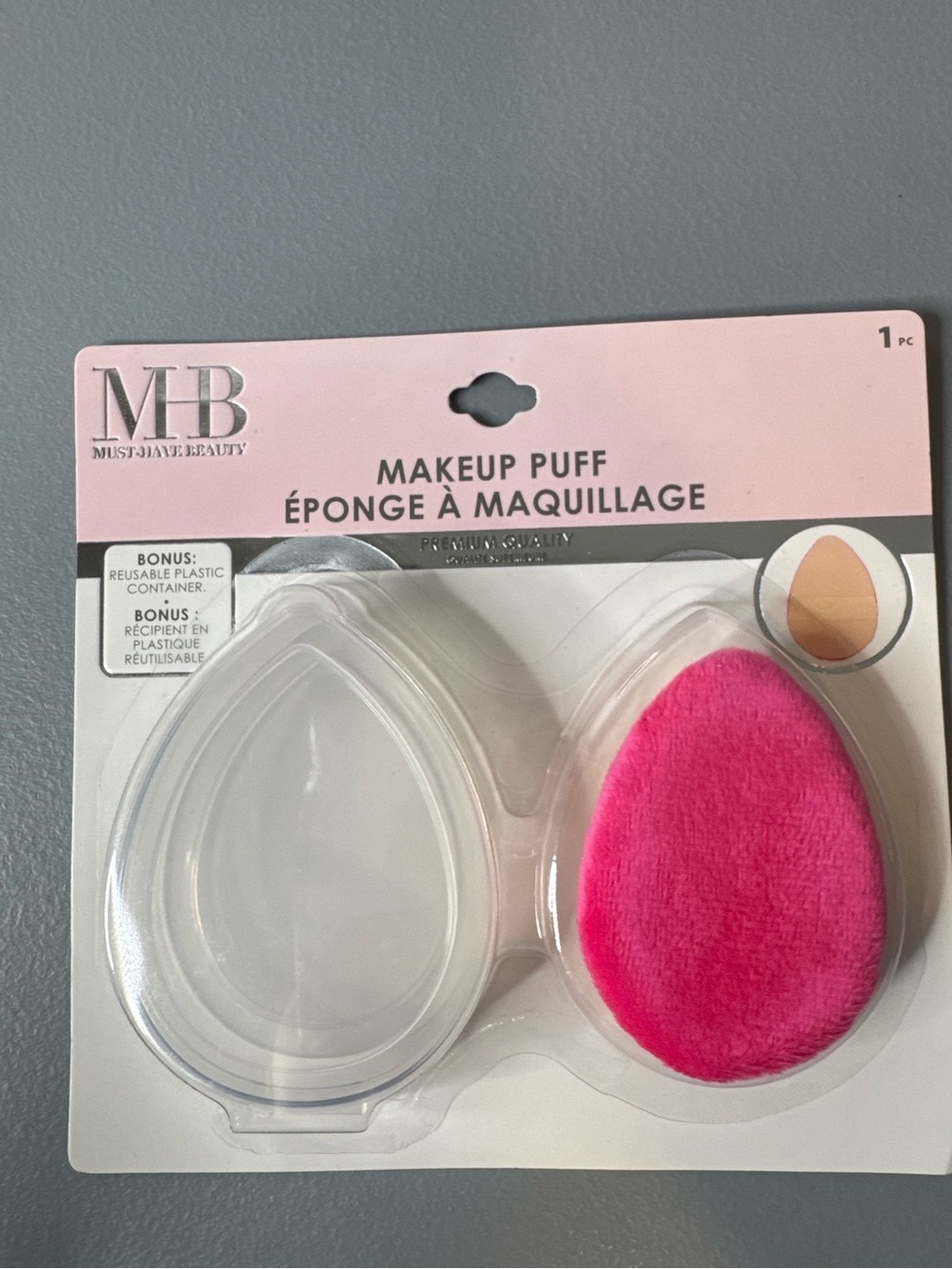 Must have beauty Makeup Puff - Pink Makeup Sponge with case travel in the go